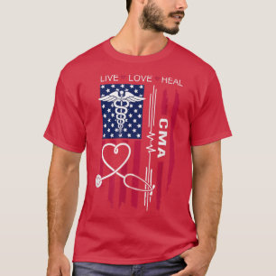 Nurse Abschluss, Krankenwoche, CMA Nurse US Flag, T-Shirt