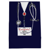 Nurse Abschluss Mittlere Geschenktasche Geschenktüte (Rückseite)