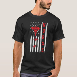 Nurse Abschluss Nurse Week Nurse US Flag Nurse Am T-Shirt