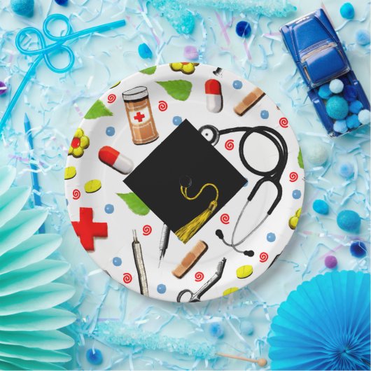 Nurse Abschluss Pappteller (Party)