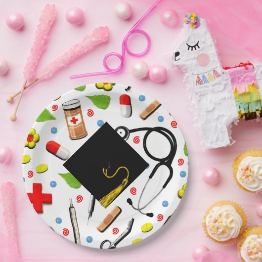 Nurse Abschluss Pappteller (Party)