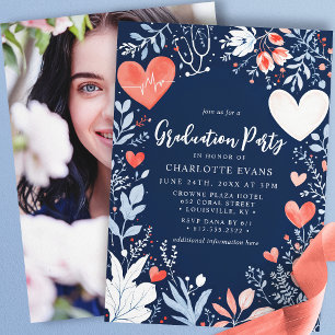 Nurse Abschluss Stethoscope Hearts Foto Einladung