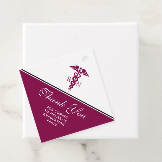 Nurse Abschluss Vielen Dank an Red Caduceus Geschenkanhänger (Beispiel)