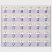 Nurse Abschluss Wrapping Paper Lila Polka Dots Geschenkpapier (Flach)