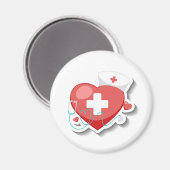 Nurse Abzeichen Magnet (Vorderseite/Rückseite)