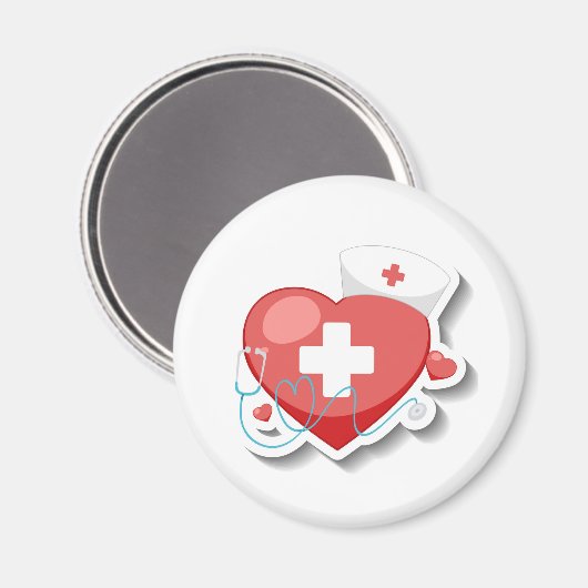 Nurse Abzeichen Magnet (Vorderseite/Rückseite)