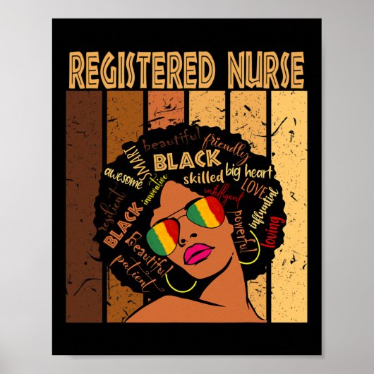 Nurse Afro American Black History Monat Poster (Vorne)