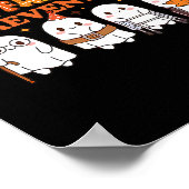 Nurse All About Fall Prevention Cute Ghosts Autumn Poster (Ecke)