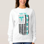 Nurse American Flag Name Caduceus Sweatshirt (Vorderseite)
