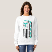 Nurse American Flag Name Caduceus Sweatshirt (Vorne ganz)