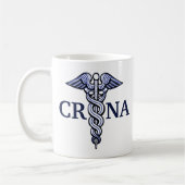 Nurse Anästhesist Caduceus Anpassbarer Name 11oz Kaffeetasse (Links)