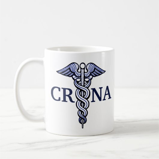 Nurse Anästhesist Caduceus Anpassbarer Name 11oz Kaffeetasse (Links)