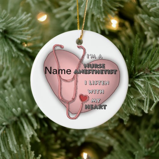 Nurse Anästhesist Keramik Ornament (Baum)