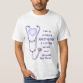 Nurse Anästhesist Stethoscope T-Shirt (Vorderseite)