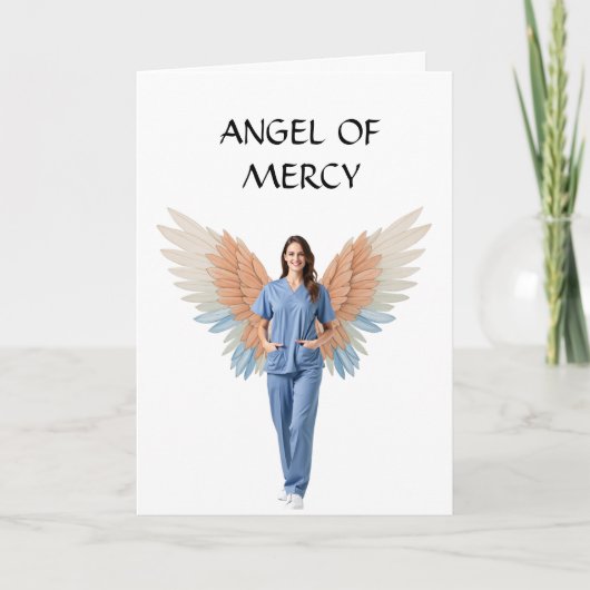 Nurse Angel of Mercy Card Feiertagskarte (Vorderseite)