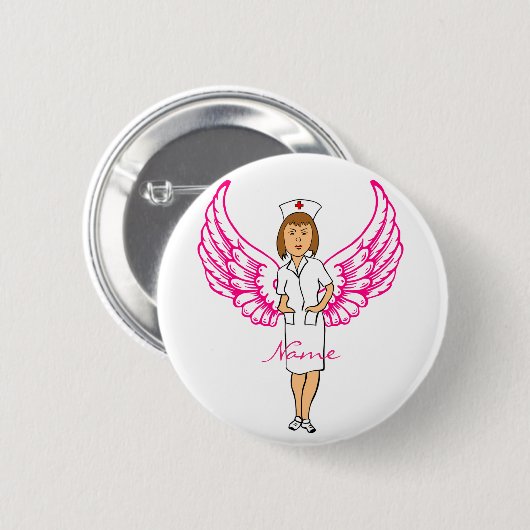 Nurse Angel Wings Thunder_Cove Button (Vorne & Hinten)