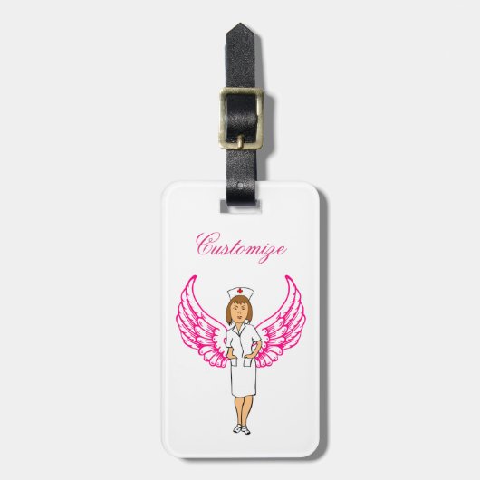 Nurse Angel Wings Thunder_Cove Gepäckanhänger (Vorderseite vertikal)