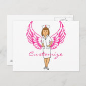 Nurse Angel Wings Thunder_Cove Postkarte (Vorne/Hinten)
