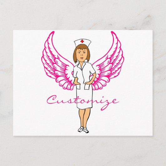 Nurse Angel Wings Thunder_Cove Postkarte (Vorderseite)