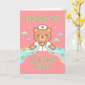 Nurse Appreciation ending You Healing Vibes Cute Karte (Gelbe Blume)