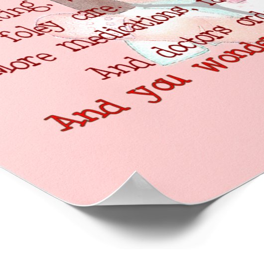 Nurse Art Gedicht (Framework) "I'm Müred" Poster (Ecke)