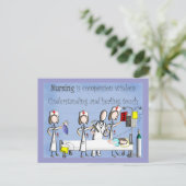 Nurse Art Geschenke Postkarte (Stehend Vorderseite)