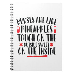 Nurse Art Nurse Are Like Pineapples Notizblock