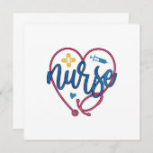 Nurse Art Nurse Einladung (Vorne/Hinten)