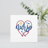 Nurse Art Nurse Einladung (Stehend Vorderseite)