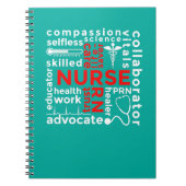 Nurse Art Requorie Abstract Typo Design Gift Notizblock (Vorderseite)