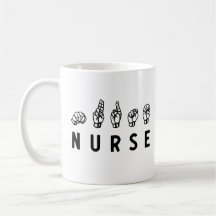 Nurse ASL Handzeichen Sprache Pflege Grad RN Gesch