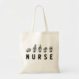 Nurse ASL Handzeichen Sprache Pflege Grad RN Gesch Tragetasche