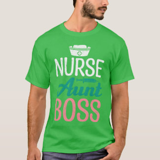 Nurse Auntie Boss Mothers Day Aunts Junge T-Shirt