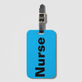 Nurse Azure Luggage Tag Gepäckanhänger (Vorderseite Vertikal)