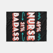 Nurse Bad Funny Nursing Spaß Rn Sarcastic Boss Fleecedecke (Vorderseite (Horizontal))