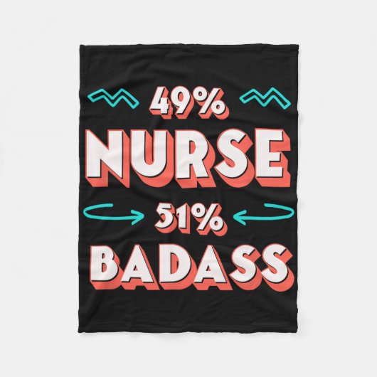 Nurse Bad Funny Nursing Spaß Rn Sarcastic Boss Fleecedecke (Vorderseite)