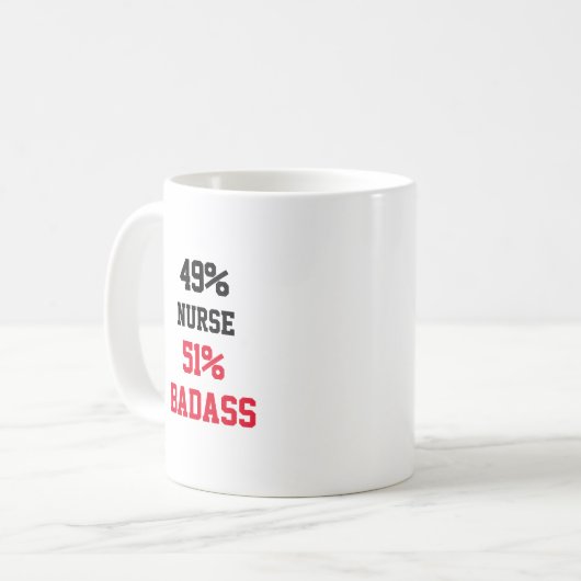 Nurse Badass Kaffeetasse (Vorderseite Links)