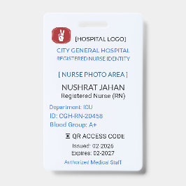 Nurse Badge | RN Badge – Hospital ID Ausweis
