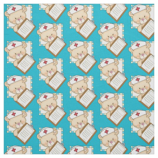 Nurse Bear Pima Baumwollgewebe Stoff (Muster)