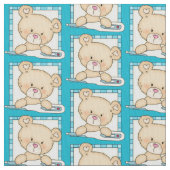 Nurse Bear Pima Baumwollgewebe Stoff (Nahaufnahme)