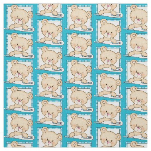 Nurse Bear Pima Baumwollgewebe Stoff (Muster)