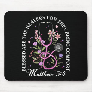 Nurse Bible Verse Gesegnet sind die Heiler Mousepad
