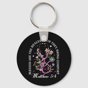 Nurse Bible Verse Gesegnet sind die Heiler Schlüsselanhänger