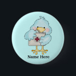 Nurse Birdie Button<br><div class="desc">Entwurf von Cheryl Seslar unter www.digiwebstudio.com</div>