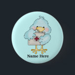 Nurse Birdie Button<br><div class="desc">Entwurf von Cheryl Seslar unter www.digiwebstudio.com</div>