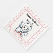Nurse Birthday Party Paper Napkin Serviette (Ecke)