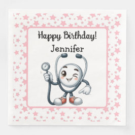 Nurse Birthday Party Paper Napkin Serviette
