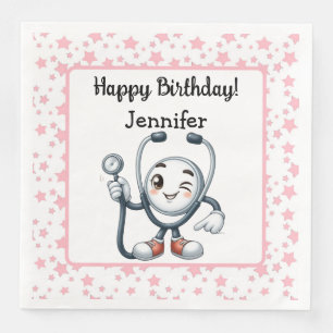 Nurse Birthday Party Paper Napkin Serviette