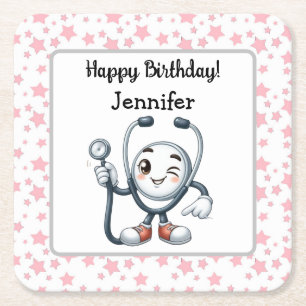 Nurse Birthday Party Paper Untersetzer