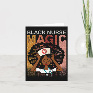 Nurse Black Woman Magic Afro Melanin Queen Black H Karte